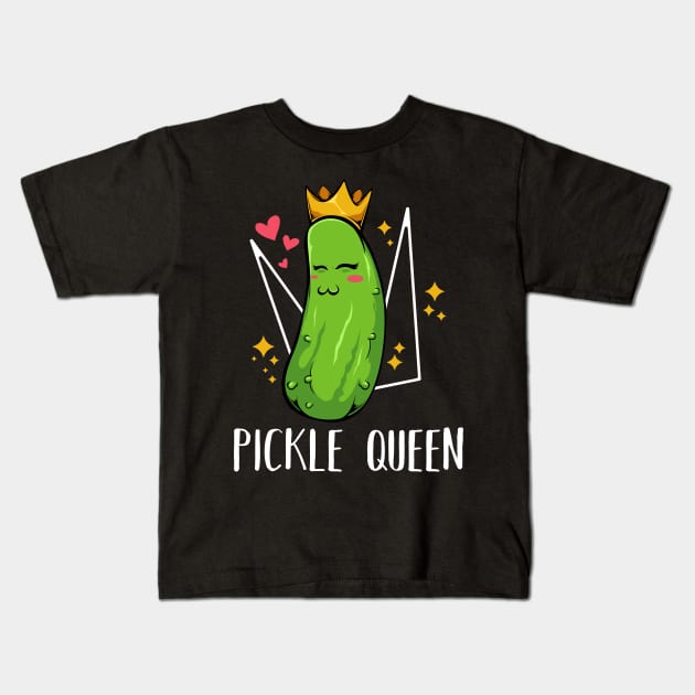 Pickle - Pickle Queen - Funny Kawaii Vegetable Vegan Kids T-Shirt by Lumio Gifts